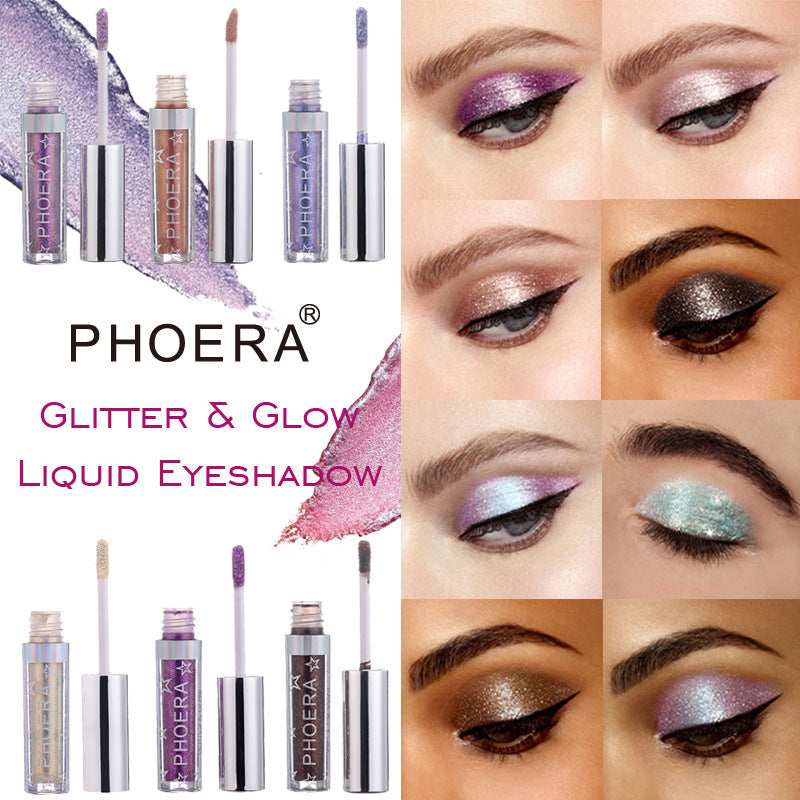 PHOERA Magnificent Metals Glitter and Glow Liquid Eyeshadow 12 Colors PHOERA Magnificent Metals Glitter and Glow Liquid Eyeshadow 12 Colors